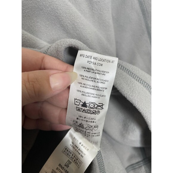 Patagonia Sweater Womens Medium Gray Micro D 1/4 Zip Fleece Pullover Logo - Picture 7 of 11